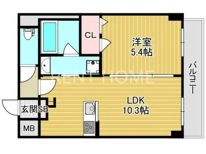 MS ARTE上小阪(1LDK/2階)の間取り写真