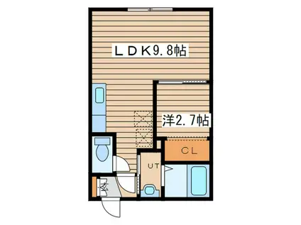 HS414(1LDK/4階)の間取り写真