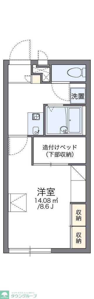 レオパレスポトリバG(1K/2階)の間取り写真