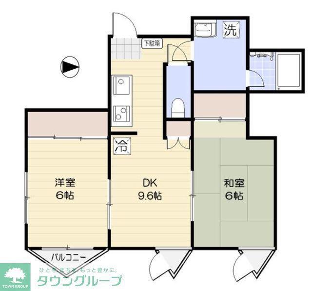 国分寺司ハイツ(2DK/1階)の間取り写真