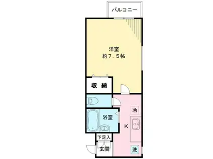 京王井の頭線 西永福駅 徒歩7分 2階建 築29年(1K/2階)の間取り写真