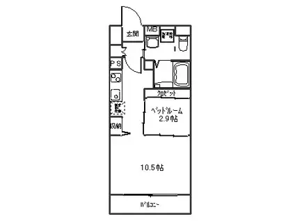 GARDEN GARDEN(1LDK/1階)の間取り写真