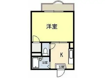 コスモアーバン(1K/1階)の間取り写真