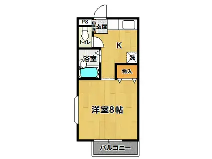 プルミエロジュマンA・B(1K/2階)の間取り写真