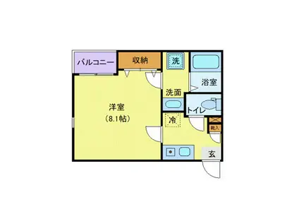 PAYNES PLACE(1K/2階)の間取り写真