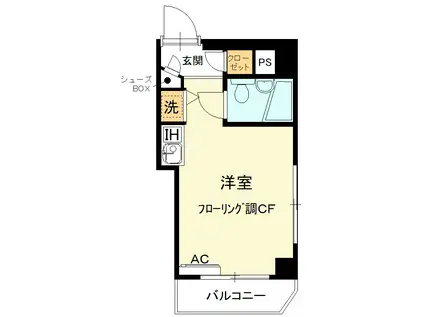 ダイアパレス反町公園(ワンルーム/4階)の間取り写真