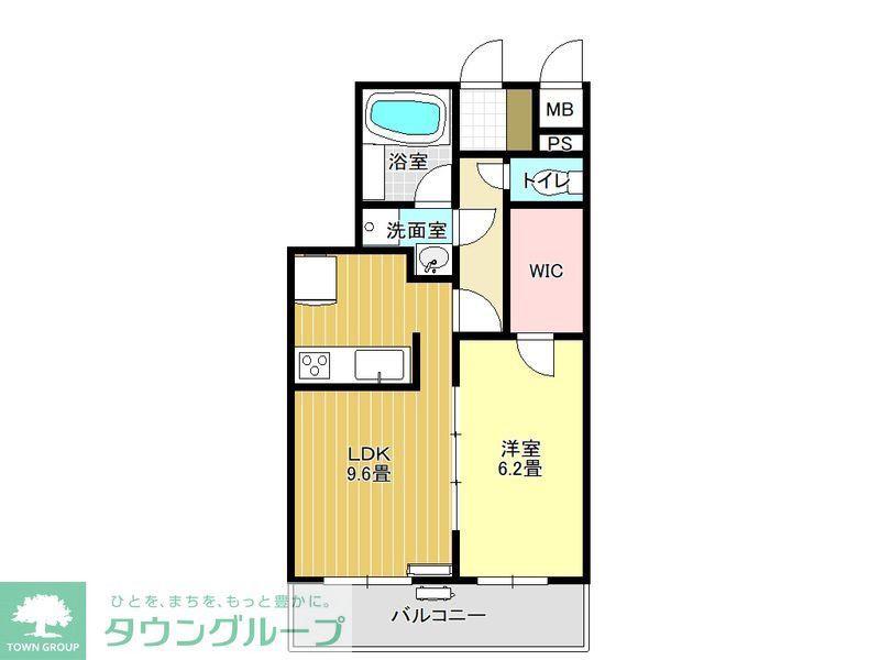 RASTポワール(1LDK/1階)の間取り写真