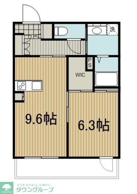 パティオ北浦和(1LDK/1階)の間取り写真