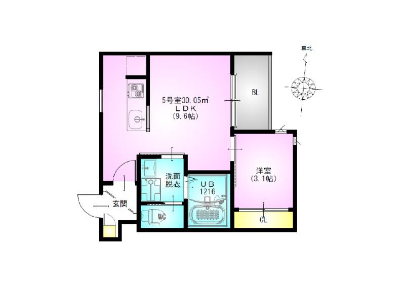 REGALEST NISSHIN(1LDK/1階)の間取り写真