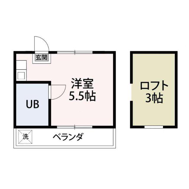 メゾン根岸(ワンルーム/2階)の間取り写真