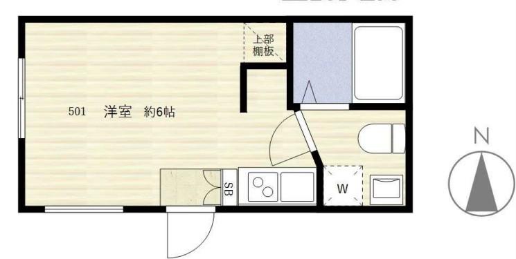 SK門前仲町I(ワンルーム/5階)の間取り写真