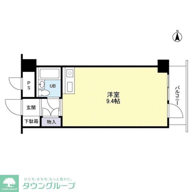 ツインリーフ国分寺(ワンルーム/1階)の間取り写真