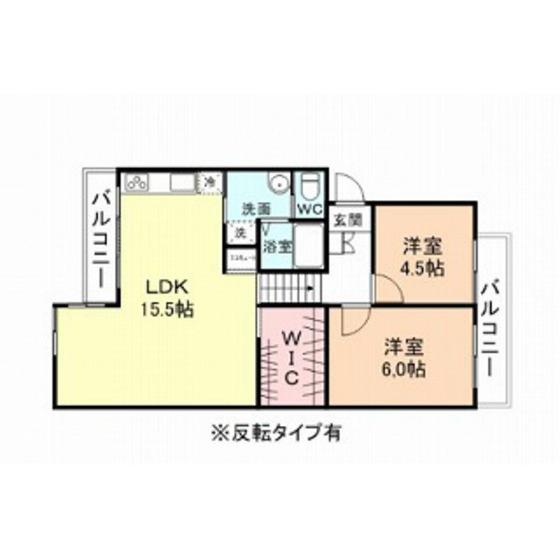 イル・ブルーノ(2LDK/2階)の間取り写真
