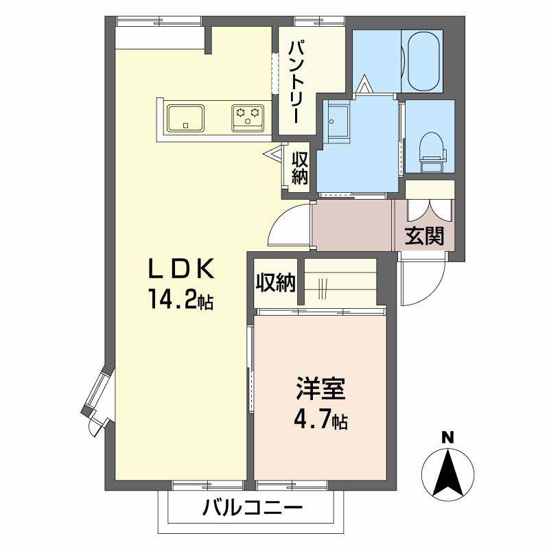 プレステージ溝口A棟(3K/1階)の間取り写真