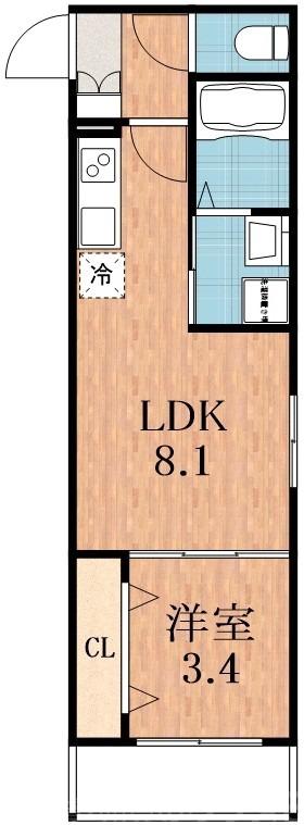 F ASECIA IASO(1LDK/3階)の間取り写真
