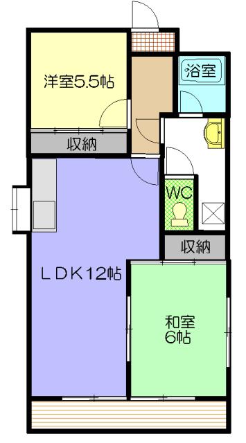 第3田中ビル(2LDK/4階)の間取り写真