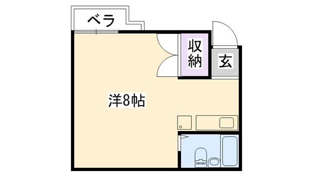 ハイツシャルム(1K/3階)の間取り写真