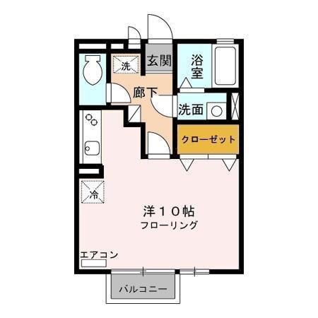 グランメール富士(ワンルーム/2階)の間取り写真