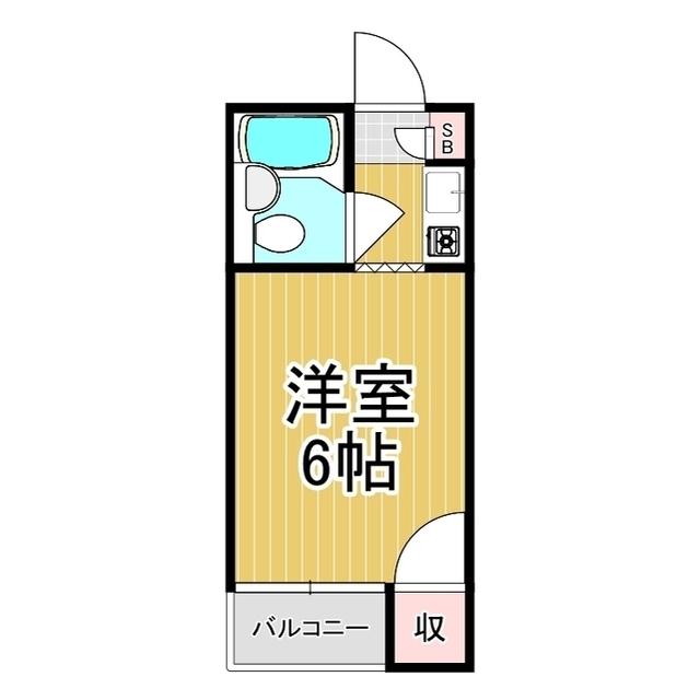 山田ハイツ(1K/2階)の間取り写真