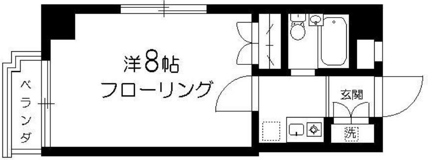 サンクレール的場(1K/3階)の間取り写真