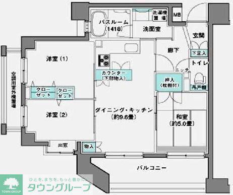 ベリテージ川口並木(3DK/4階)の間取り写真