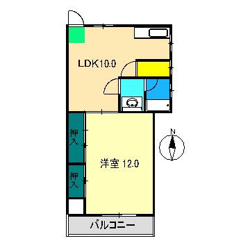 五常NO.1(1LDK/3階)の間取り写真
