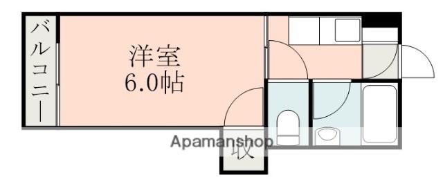 東谷山Nビル(1K/4階)の間取り写真