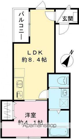 六本木ルガロ(1LDK/3階)の間取り写真