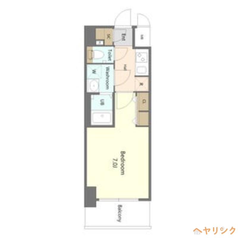 S-RESIDENCE名古屋菊井ALINE(1K/3階)の間取り写真