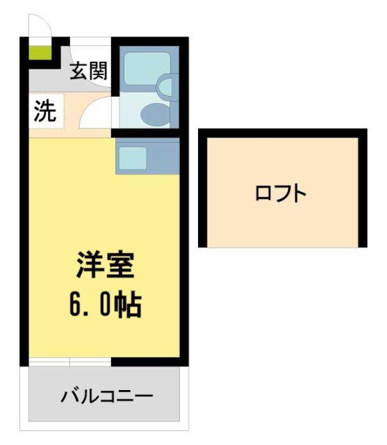 メゾンサクラ14期(ワンルーム/2階)の間取り写真