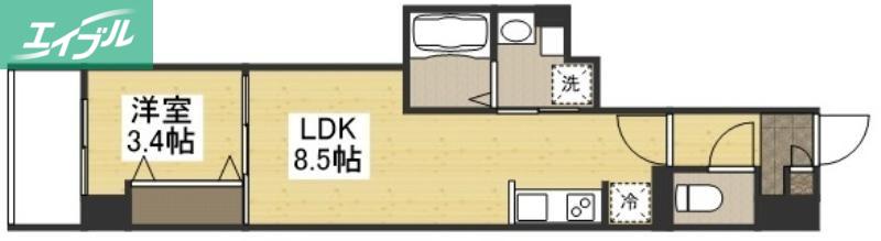 月光 ハレノワ(1LDK/1階)の間取り写真