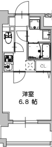 ワールドアイ大阪ドームシティII(1K/11階)の間取り写真