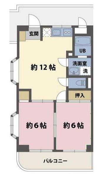 エトワールV(2LDK/3階)の間取り写真