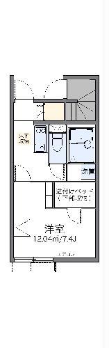 レオネクストホクトII(1K/1階)の間取り写真