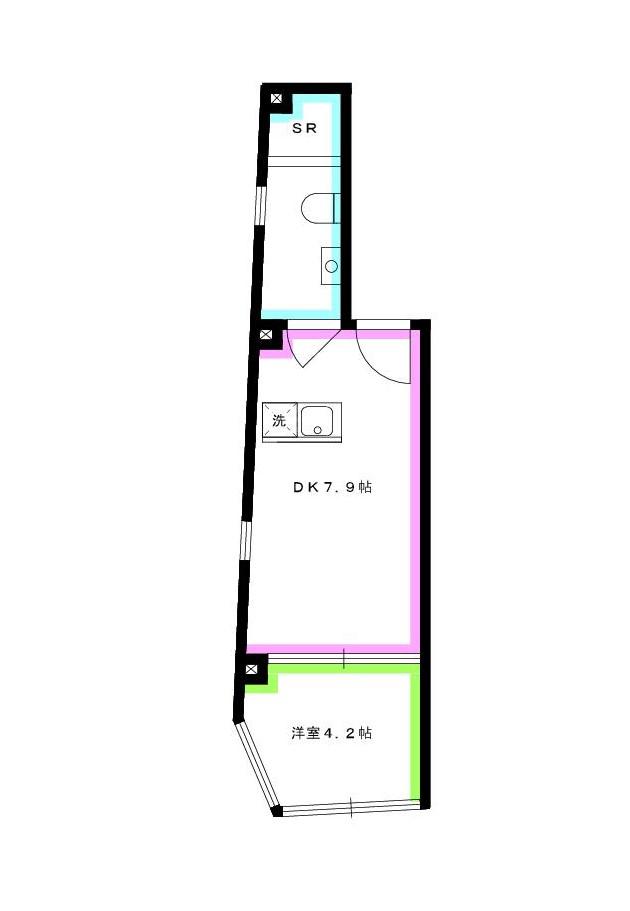 豊島千早GALAXY(1DK/4階)の間取り写真