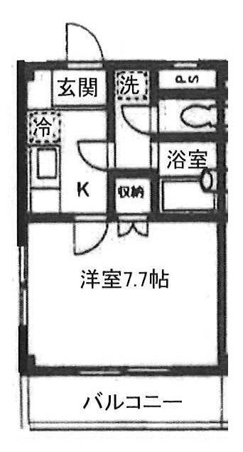 オピュレ横浜(1K/2階)の間取り写真