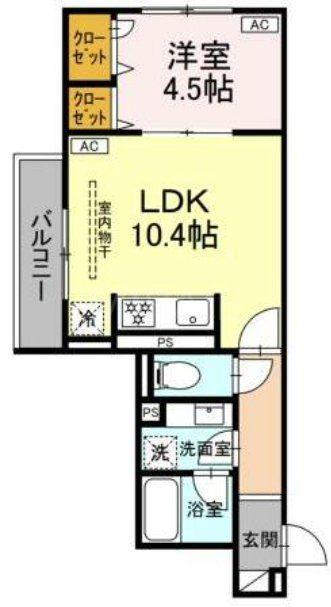 カルニュ(2LDK/3階)の間取り写真
