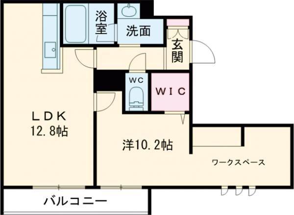 シャーメゾン藤崎宮(1LDK/2階)の間取り写真