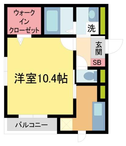 K・GARDEN(1K/2階)の間取り写真