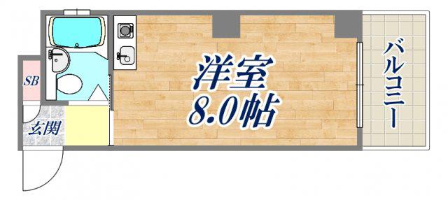 ダイドーメゾン御影Ⅵ(ワンルーム/3階)の間取り写真