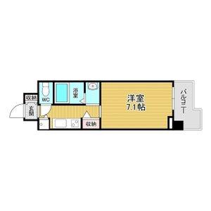エイペックス梅田東II(1K/12階)の間取り写真
