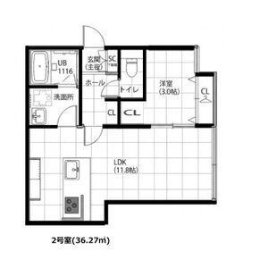 VERDURE ヴェルデュール(1LDK/3階)の間取り写真