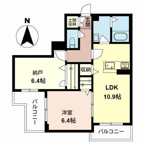 SHAMAISON NONNO(1SLDK/2階)の間取り写真