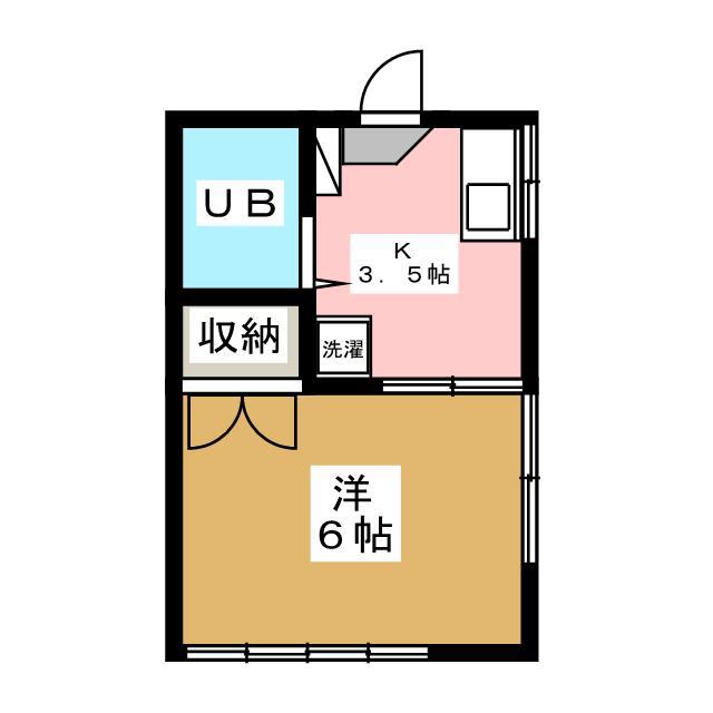コーポ安藤(1K/2階)の間取り写真