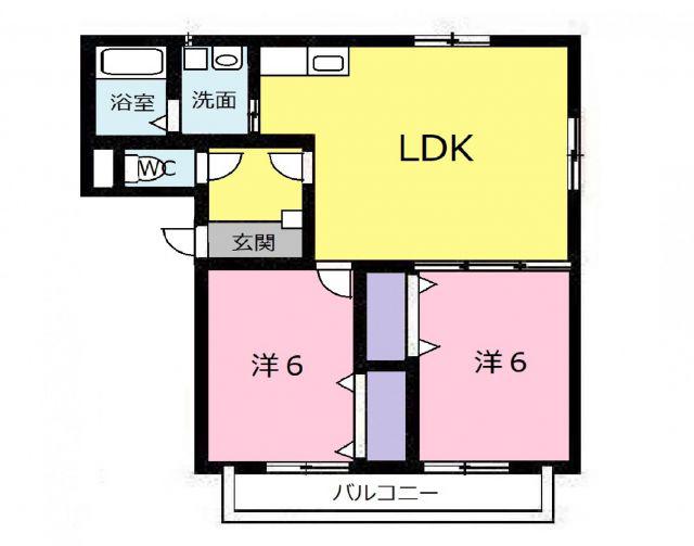 KSマンション(2LDK/3階)の間取り写真