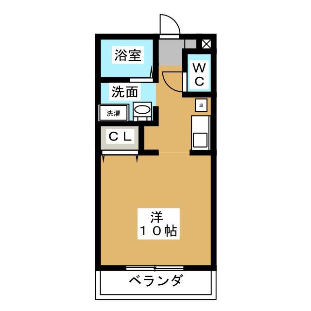パセオ蜆塚壱番館(ワンルーム/1階)の間取り写真