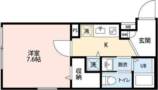REVE STAGE(1K/4階)の間取り写真
