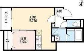 アレンデール(1LDK/3階)の間取り写真