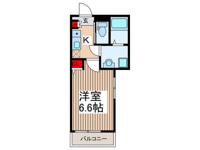 MELDIA(1K/3階)の間取り写真