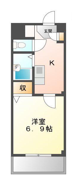 エトアール平針II(1K/2階)の間取り写真